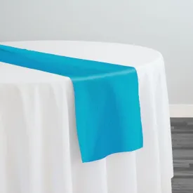 13pcs - Premium Poly (Poplin) Table Runner 14"x114" - Turquoise 1142