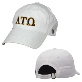 ATO White Greek Letter Adjustable Hat