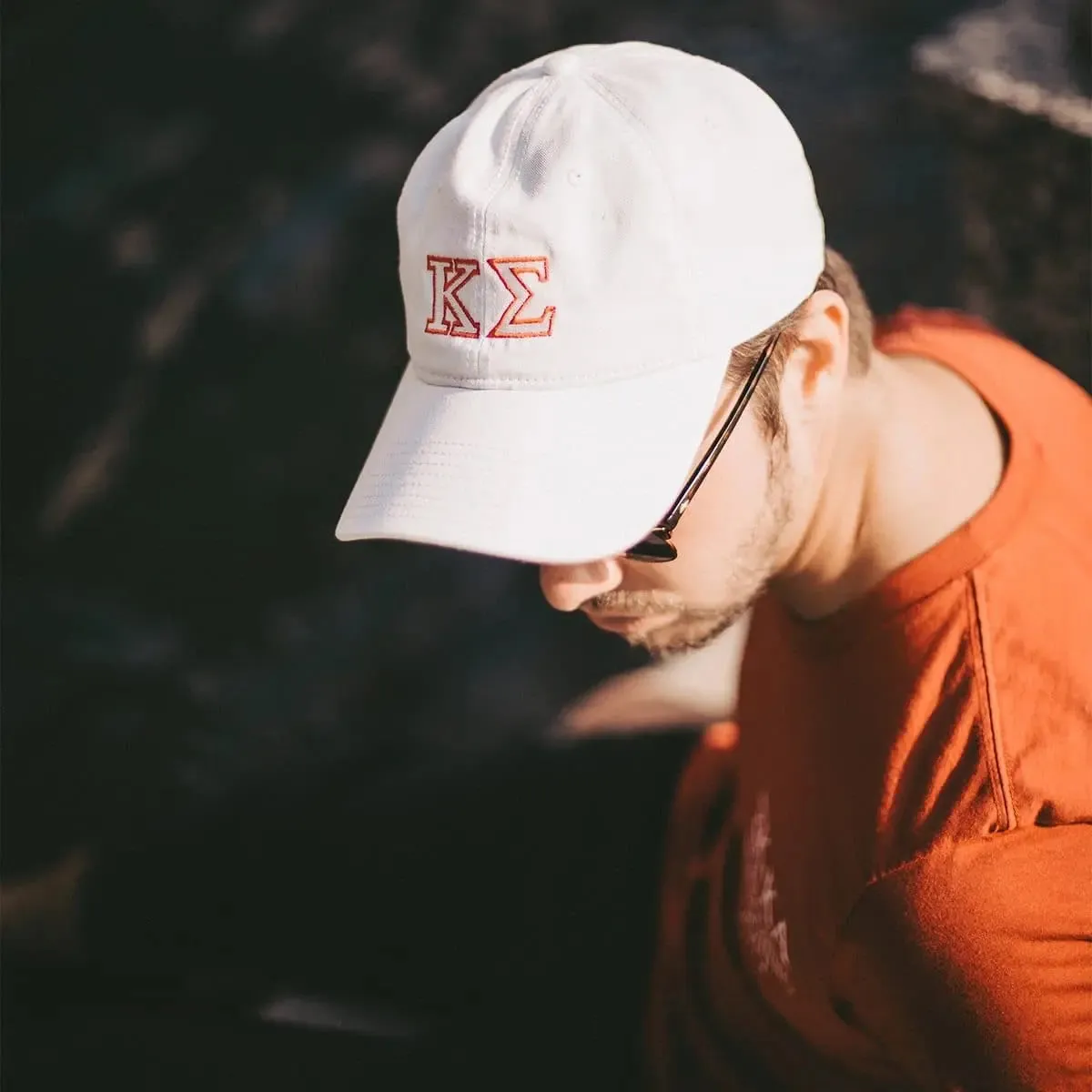 ATO White Greek Letter Adjustable Hat