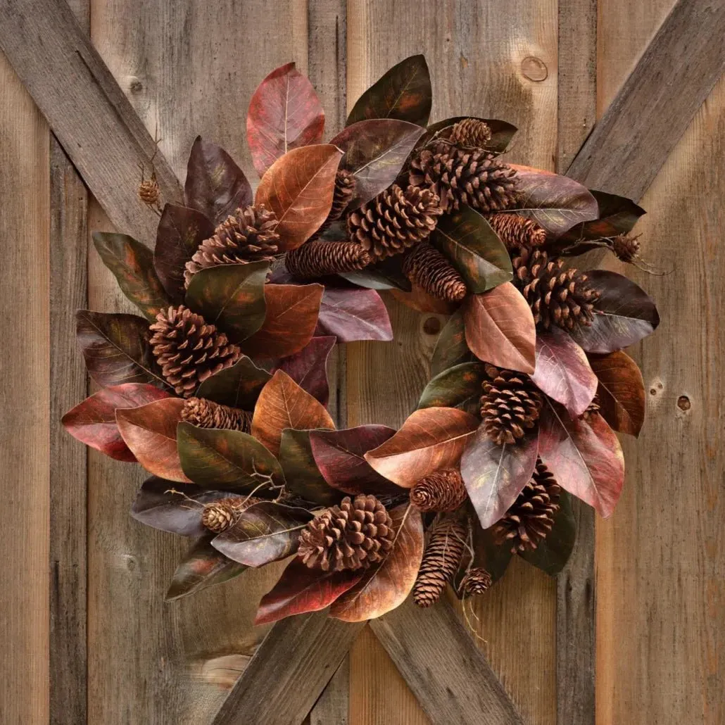 Burnished Magnolia Wreath
