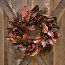 Burnished Magnolia Wreath
