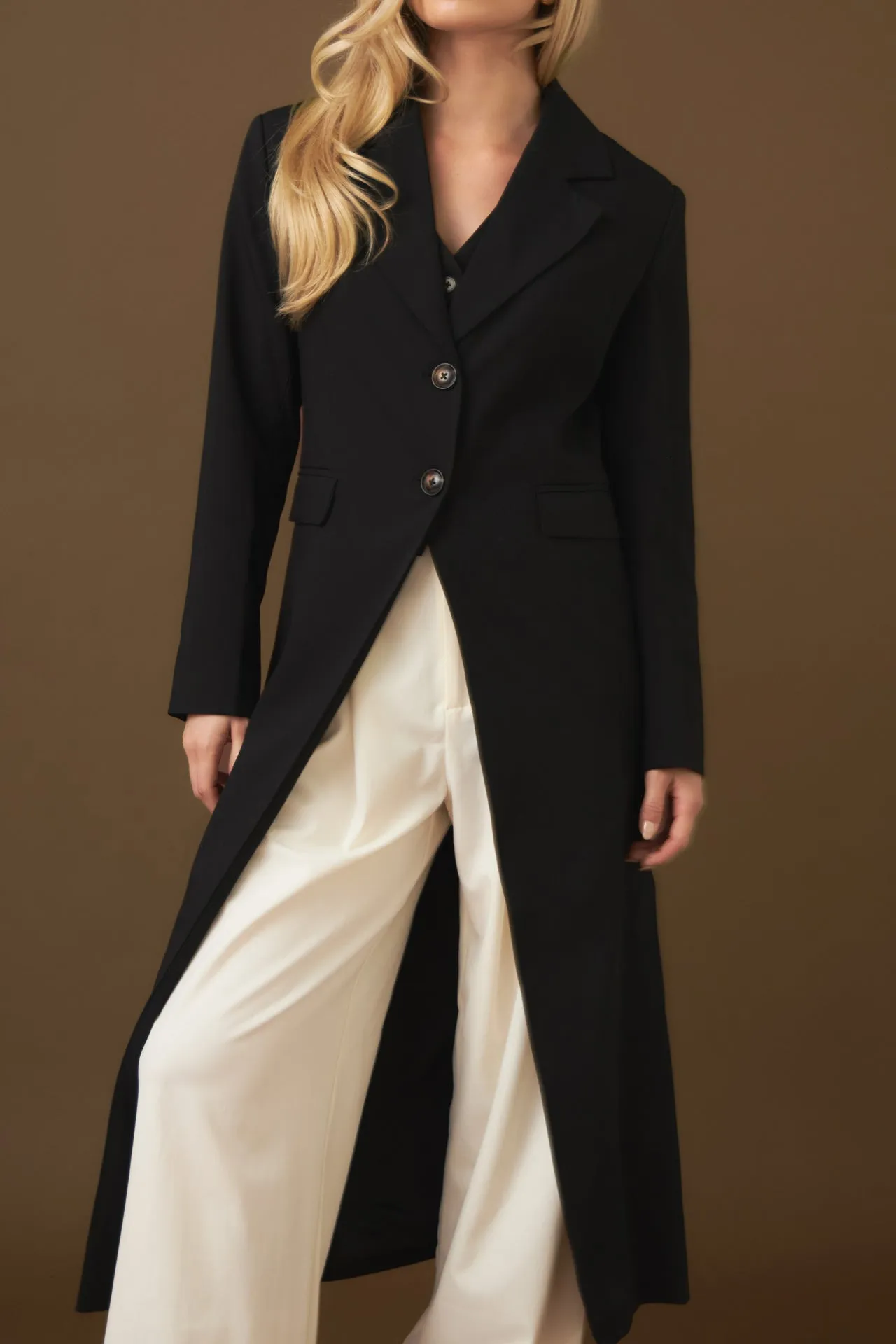 Endless Rose - Front Slit Long Jacket