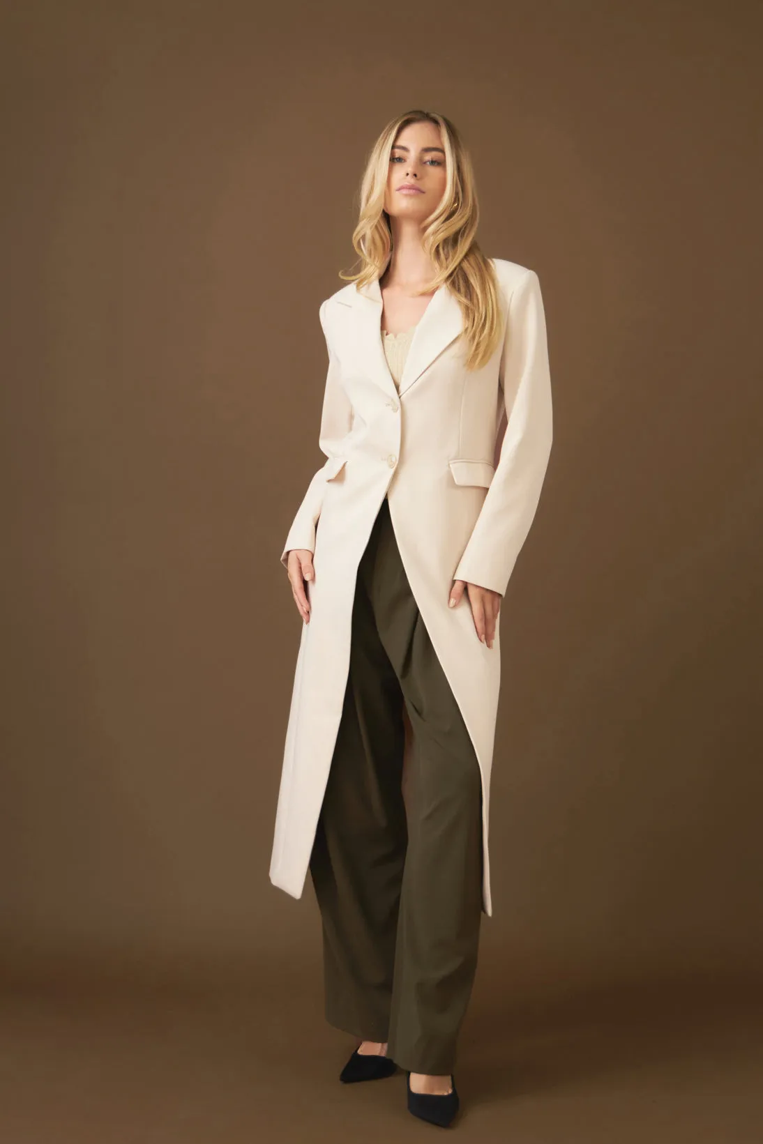 Endless Rose - Front Slit Long Jacket