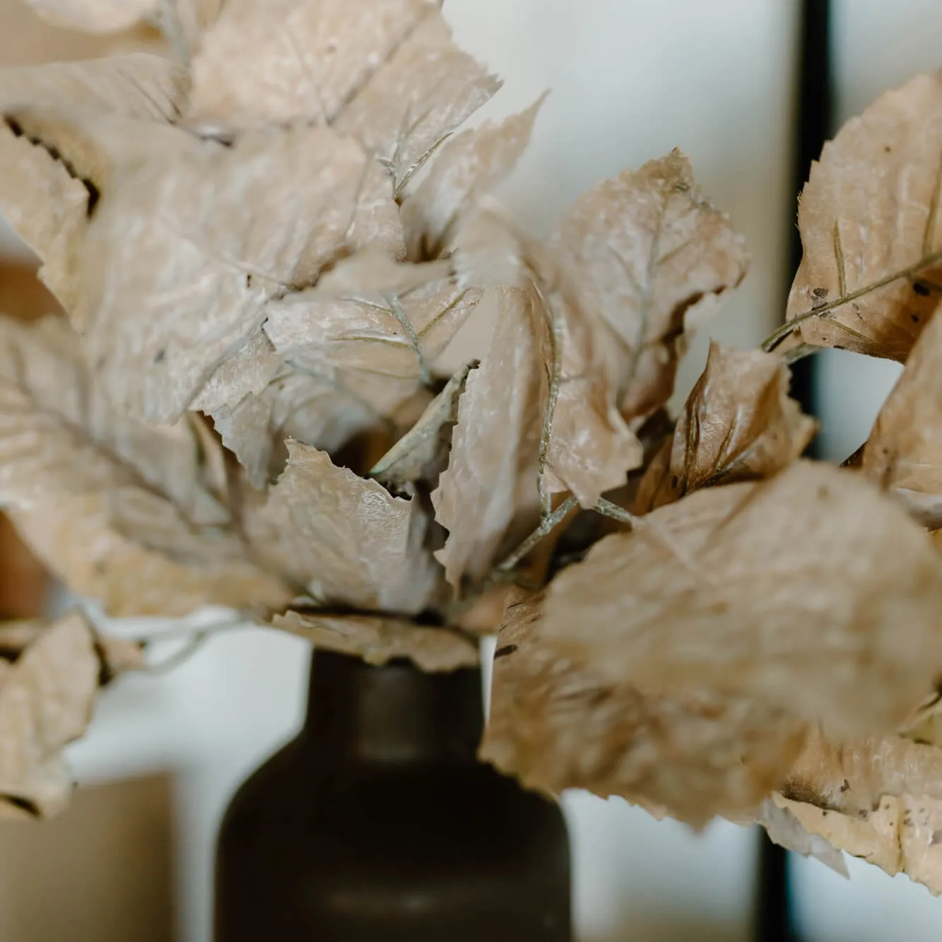 Faux Dried Hydrangea Leaf Set