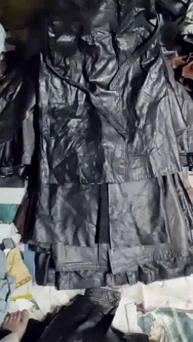 Leather long coats -14 pieces men and women