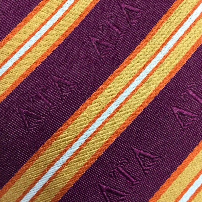 Sale! Delt Purple and Gold Striped Silk Bow Tie
